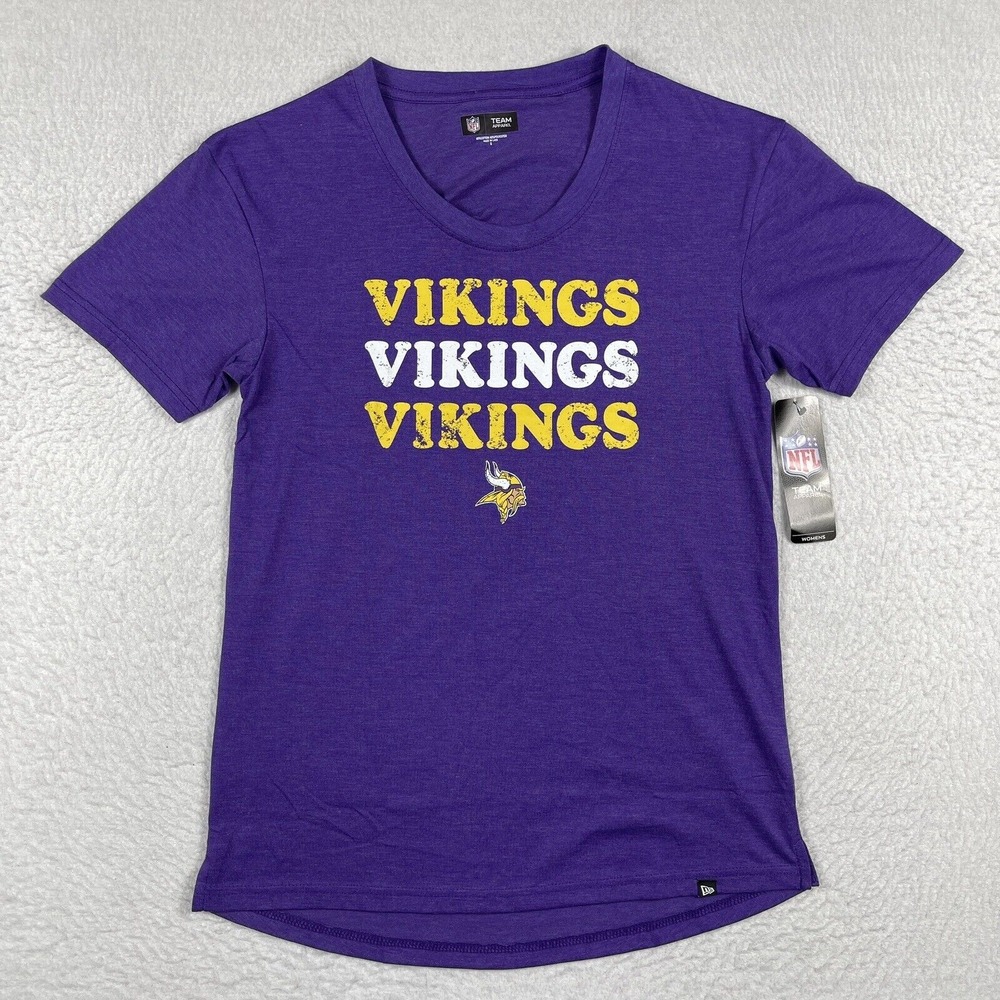 Minnesota Vikings Shirt Womens Small Purple Open Back NFL Apparel Football NWT